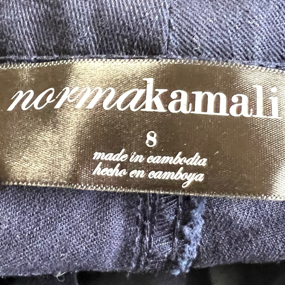 Norma Kamali Navy Blue Zipper Tapered Ankle Denim Pants Women’s 8 - Picture 10 of 10